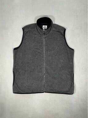 Shaver Lake Casuals Fleece Vest Men’s L Gray Full Zip Outdoor